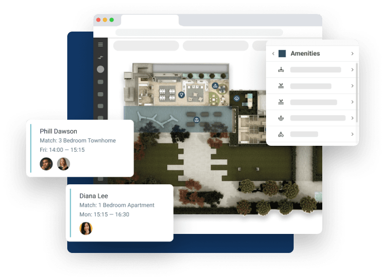 HUM Touring solution with an interactive sitemap
